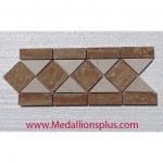 Travertine and Marble Large Polished- Tile Border 5" x 12"